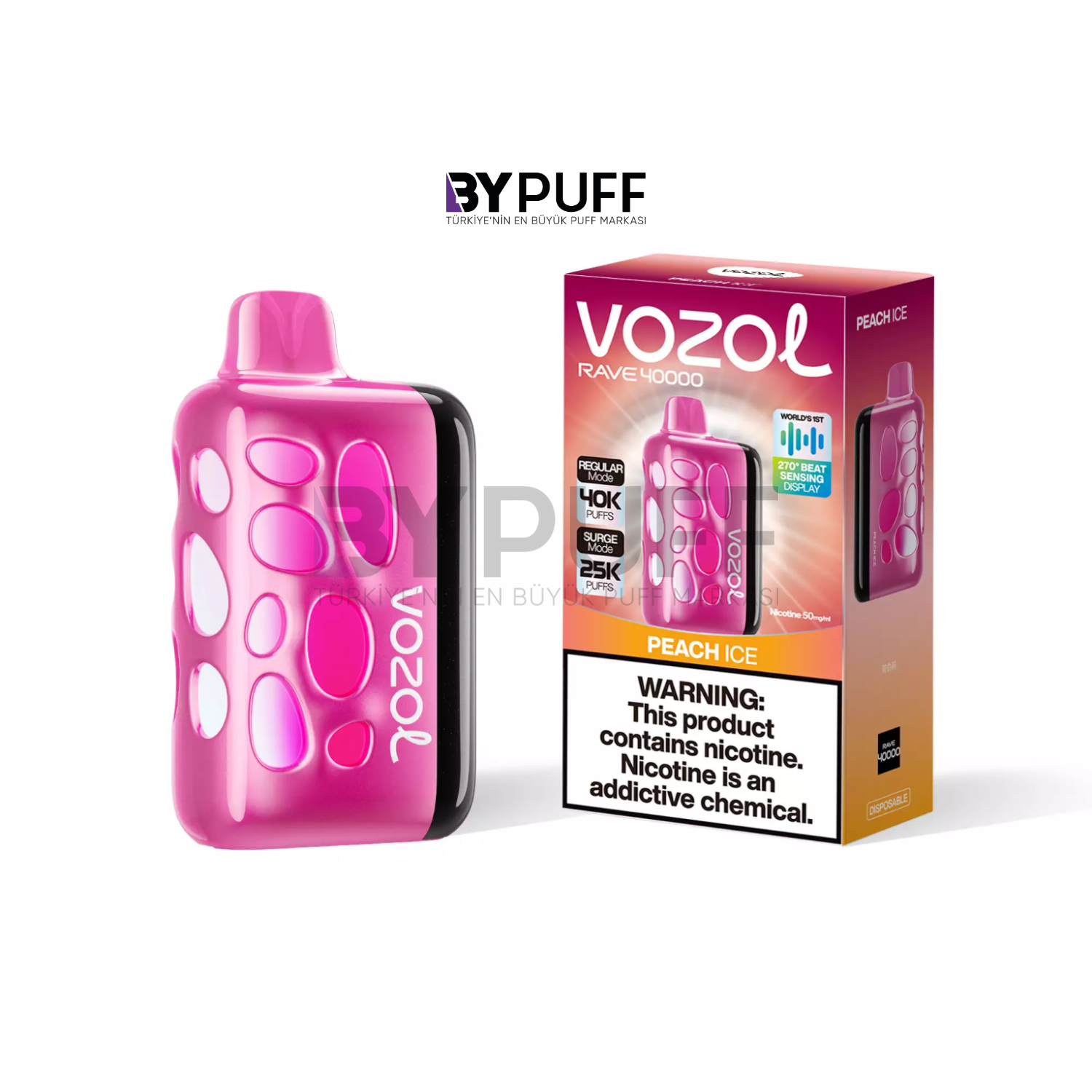 Vozol Rave 40000 Peach Ice